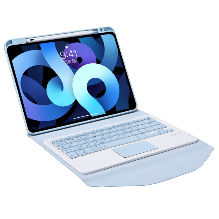 Z11B-A Pen Slot Touchpad Bluetooth Keyboard Leather Tablet Case For iPad Pro 11 2021/2020/2018(Sky Blue) - For iPad Pro by PMC TechLife | Online Shopping South Africa | PMC TechLife