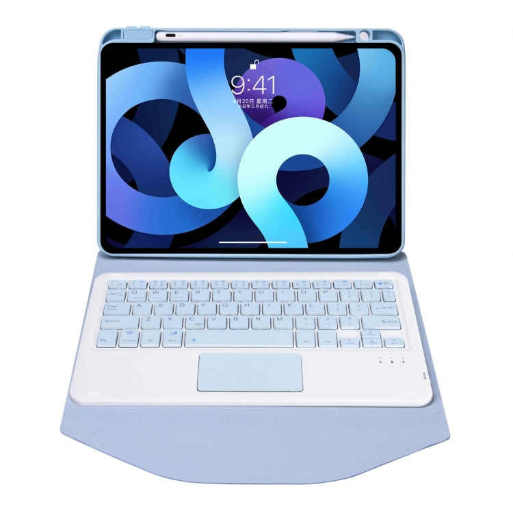 Z11B-A Pen Slot Touchpad Bluetooth Keyboard Leather Tablet Case For iPad Pro 11 2021/2020/2018(Sky Blue) - For iPad Pro by PMC TechLife | Online Shopping South Africa | PMC TechLife
