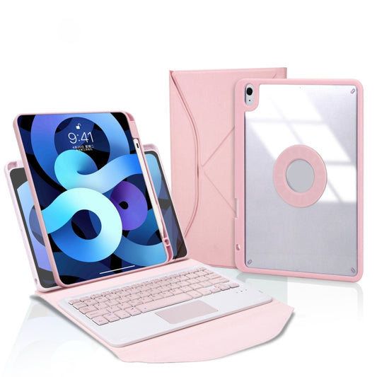 Z098B-A Pen Slot Touchpad Bluetooth Keyboard Leather Tablet Case For iPad Air 10.9 2022/2020(Pink) - For iPad Air by PMC Jewellery | Online Shopping South Africa | PMC Jewellery