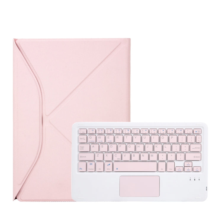 Z098B-A Pen Slot Touchpad Bluetooth Keyboard Leather Tablet Case For iPad Air 11 2025 / 2024 / Air 5 / Air 4(Pink) - For iPad Air by PMC TechLife | Online Shopping South Africa | PMC TechLife | Buy Now Pay Later Mobicred