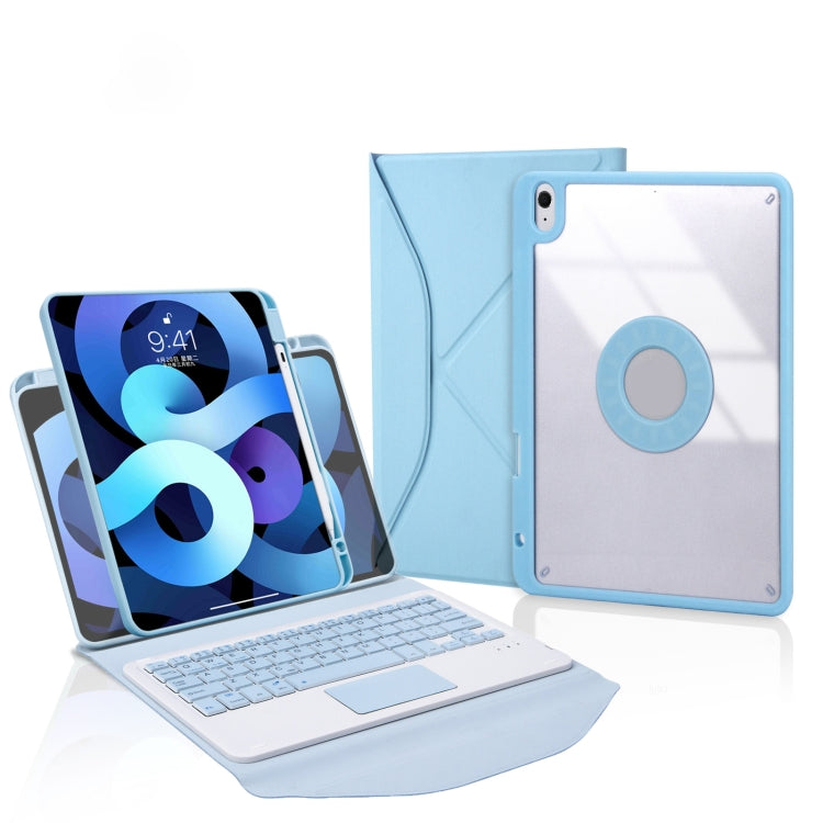 Z098B-A Pen Slot Touchpad Bluetooth Keyboard Leather Tablet Case For iPad Air 11 2025 / 2024 / Air 5 / Air 4(Sky Blue) - free shipping - PMC TechLife - Order now!