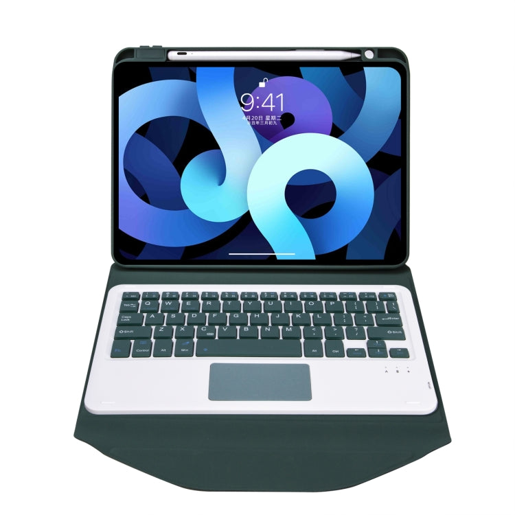 Z102B-A Pen Slot Touchpad Bluetooth Keyboard Leather Tablet Case For iPad 10.2 2021/2020/2019(Green) - free shipping - PMC TechLife - Order now!