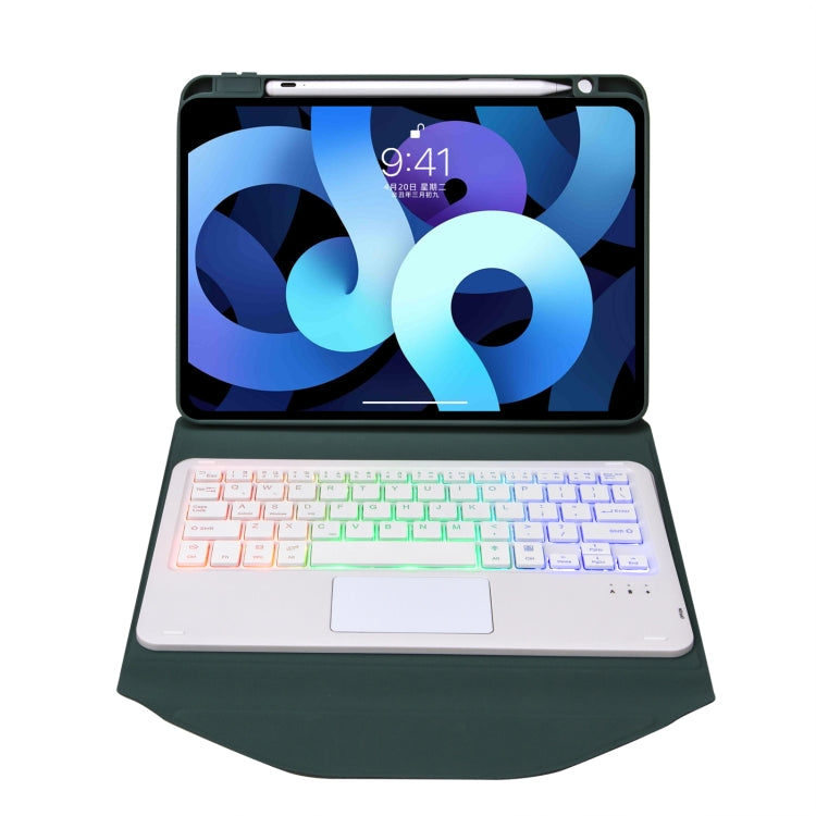 Z102B-AS Pen Slot Touchpad Backlight Bluetooth Keyboard Leather Tablet Case For iPad 10.2 2021/2020/2019(Green) - free shipping - PMC TechLife - Order now!