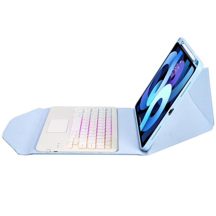Z102B-AS Pen Slot Touchpad Backlight Bluetooth Keyboard Leather Tablet Case For iPad 10.2 2021/2020/2019(Sky Blue) - Universal by PMC TechLife | Online Shopping South Africa | PMC TechLife