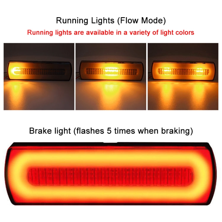 2 PCS Truck modified 40LED Two-color Running Water Turn Signal Light(Red Blue) - Warning Lights by PMC TechLife | Online Shopping South Africa | PMC TechLife | Buy Now Pay Later Mobicred