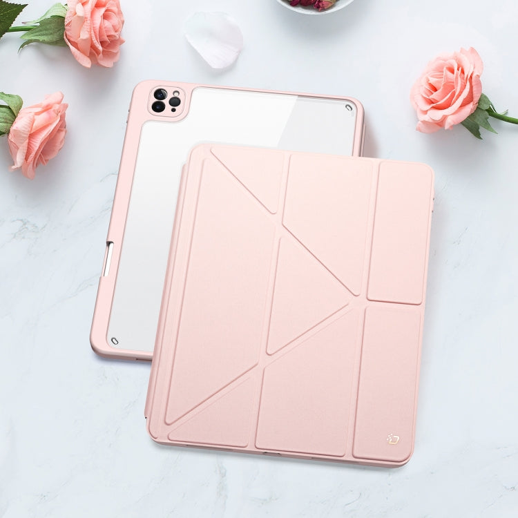 For iPad Pro 12.9 2022/2021/2020/2018 DUX DUCIS Magi Series Shockproof Tablet Case(Pink) - iPad Pro 12.9 (2020) Cases by DUX DUCIS | Online Shopping South Africa | PMC Jewellery | Buy Now Pay Later Mobicred