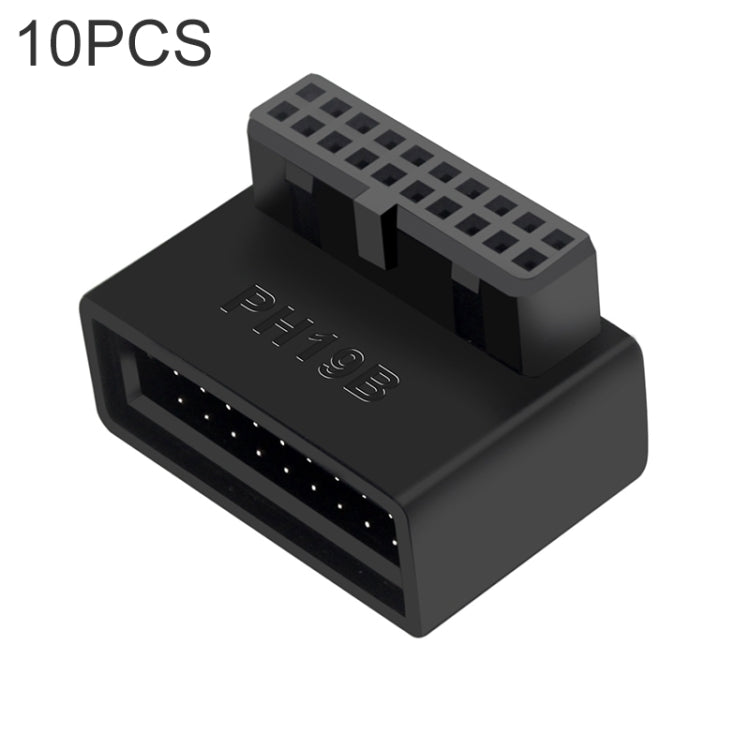 10 PCS 3.0 19P 20P 90 Degree Motherboard Male To Female Extension Adapter, Model: PH19B - Others by PMC TechLife | Online Shopping South Africa | PMC TechLife