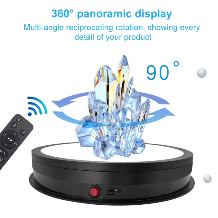 42cm LED Light Electric Rotating Display Stand Turntable, Power Plug:US Plug(Black) - free shipping - PMC TechLife - Order now!