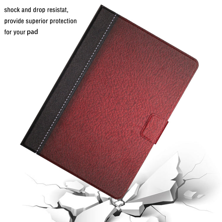 For Huawei MatePad T10s Stitching Solid Color Leather Tablet Case(Red) - Huawei by PMC TechLife | Online Shopping South Africa | PMC TechLife | Buy Now Pay Later Mobicred