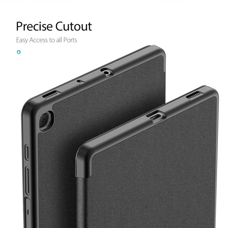 For Galaxy Tab S6 Lite 10.4 inch / S6 Lite 2024 DUX DUCIS Domo Series Horizontal Flip Magnetic PU Leather Case with Three-folding Holder & Pen Slot & Sleep / Wake-up Function(Black) - Tab S6 Lite P610 / P615 by DUX DUCIS | Online Shopping South Africa | PMC Jewellery | Buy Now Pay Later Mobicred