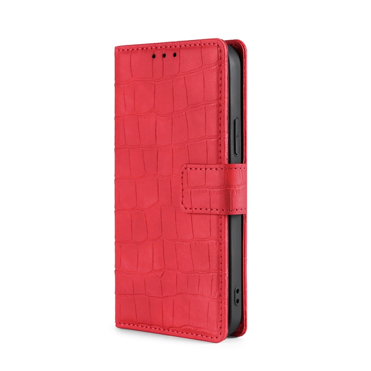For Blackview A50 Skin Feel Crocodile Magnetic Clasp Leather Phone Case(Red) - More Brand by PMC Jewellery | Online Shopping South Africa | PMC Jewellery | Buy Now Pay Later Mobicred