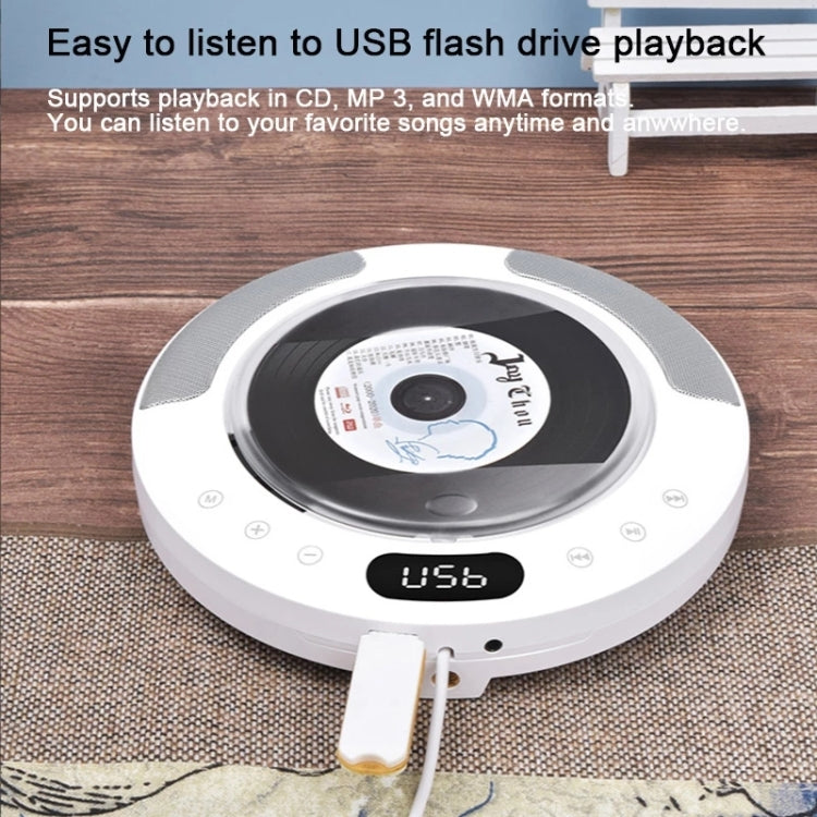 Kecag KC-607 Wall Mounted Bluetooth Compact Disc Album CD Player(White) - DVD & LCD Player by Kecag | Online Shopping South Africa | PMC Jewellery | Buy Now Pay Later Mobicred