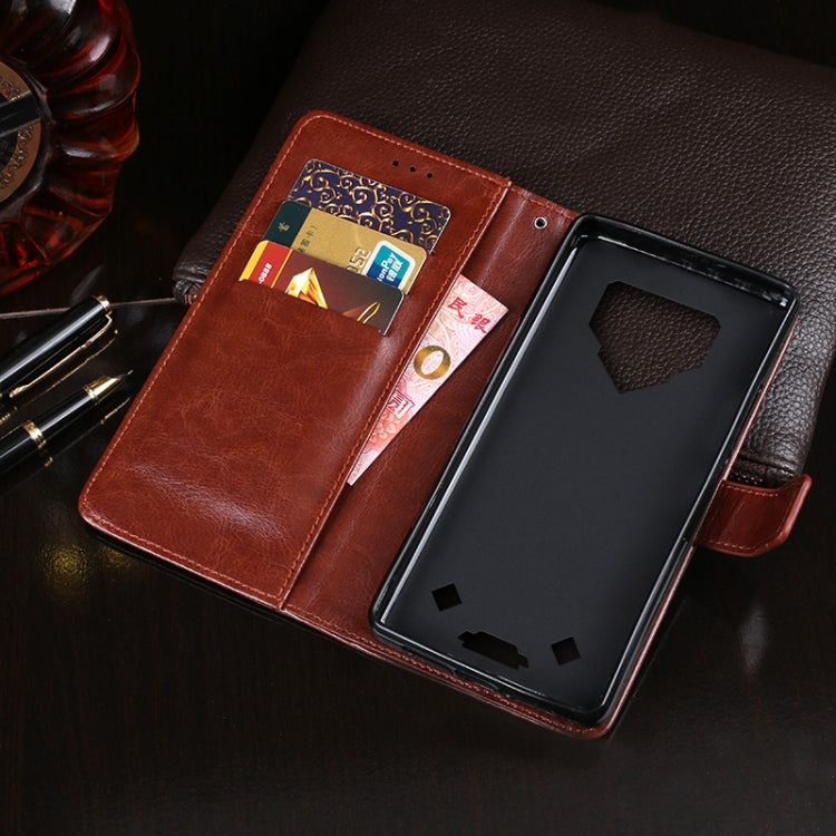 For Blackview BV9800 Pro idewei Crazy Horse Texture Horizontal Flip Leather Case with Holder & Card Slots & Wallet(Dark Blue) - More Brand by idewei | Online Shopping South Africa | PMC Jewellery | Buy Now Pay Later Mobicred