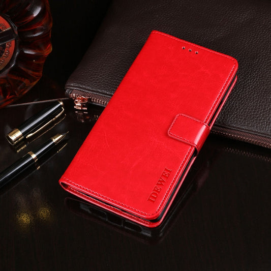For Blackview BV9800 Pro idewei Crazy Horse Texture Horizontal Flip Leather Case with Holder & Card Slots & Wallet(Red) - More Brand by idewei | Online Shopping South Africa | PMC Jewellery | Buy Now Pay Later Mobicred