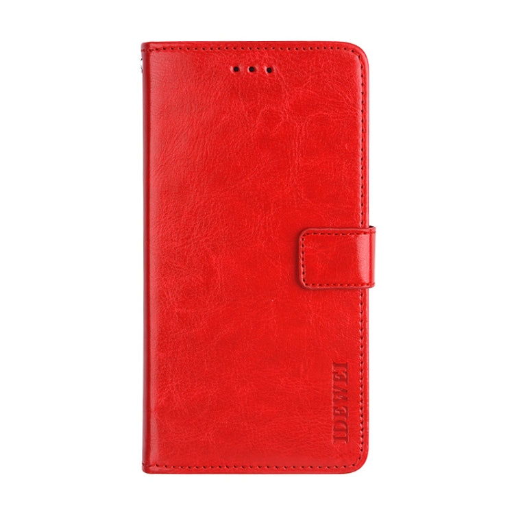 For Blackview BV9800 Pro idewei Crazy Horse Texture Horizontal Flip Leather Case with Holder & Card Slots & Wallet(Red) - More Brand by idewei | Online Shopping South Africa | PMC Jewellery | Buy Now Pay Later Mobicred