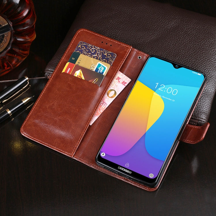 For Doogee X90 idewei Crazy Horse Texture Horizontal Flip Leather Case with Holder & Card Slots & Wallet(Black) - More Brand by idewei | Online Shopping South Africa | PMC Jewellery | Buy Now Pay Later Mobicred