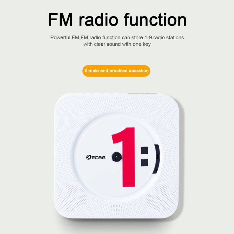 Kecag KC-808 6W Wall Mounted Bluetooth CD Player(Pink) - free shipping - PMC TechLife - Order now!