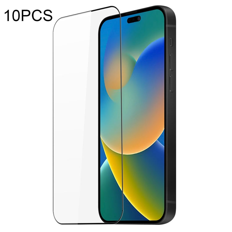 For iPhone 14 Pro Max 10pcs DUX DUCIS 0.33mm 9H Medium Alumina Tempered Glass Film(Black) - iPhone 14 Pro Max Tempered Glass by DUX DUCIS | Online Shopping South Africa | PMC Jewellery | Buy Now Pay Later Mobicred