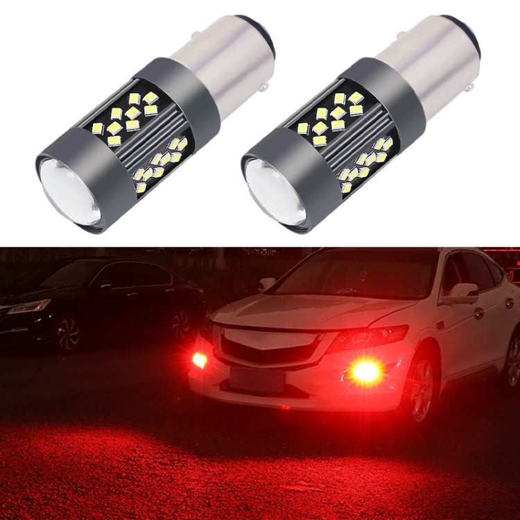 1 Pair 1157 12V 7W Continuous Car LED Fog Light(Red Light) - Fog / Driving Lights by PMC Jewellery | Online Shopping South Africa | PMC Jewellery | Buy Now Pay Later Mobicred