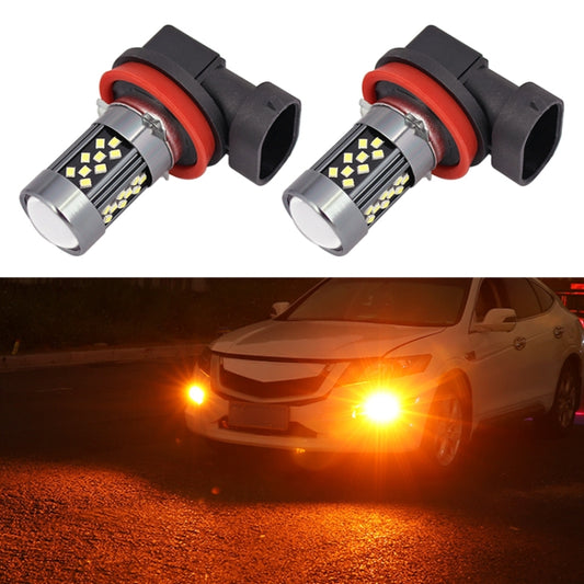 1 Pair H11 12V 7W Continuous Car LED Fog Light(Orange Light) - Fog / Driving Lights by PMC Jewellery | Online Shopping South Africa | PMC Jewellery | Buy Now Pay Later Mobicred