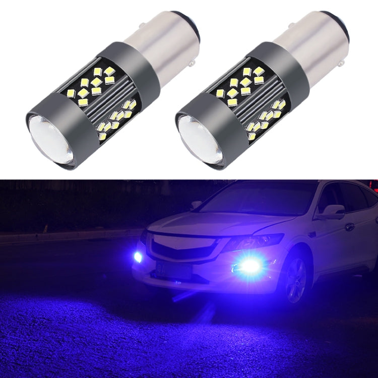 1 Pair 1157 12V 7W Strobe Car LED Fog Light(Blue Light) - Fog / Driving Lights by PMC Jewellery | Online Shopping South Africa | PMC Jewellery | Buy Now Pay Later Mobicred