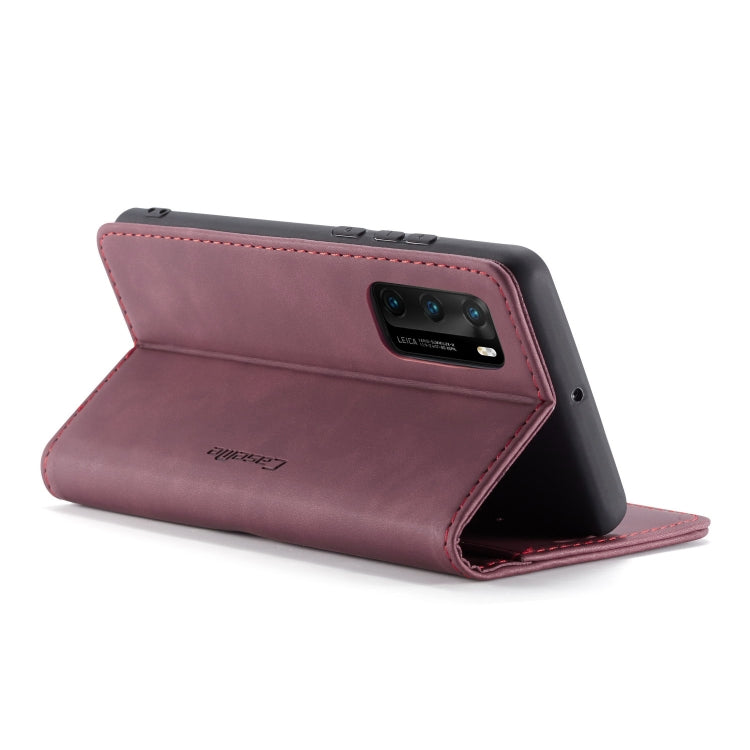 For Huawei P40 CaseMe-013 Multifunctional Horizontal Flip Leather Case with Card Slot & Holder & Wallet(Wine Red) - Huawei Cases by CaseMe | Online Shopping South Africa | PMC Jewellery | Buy Now Pay Later Mobicred