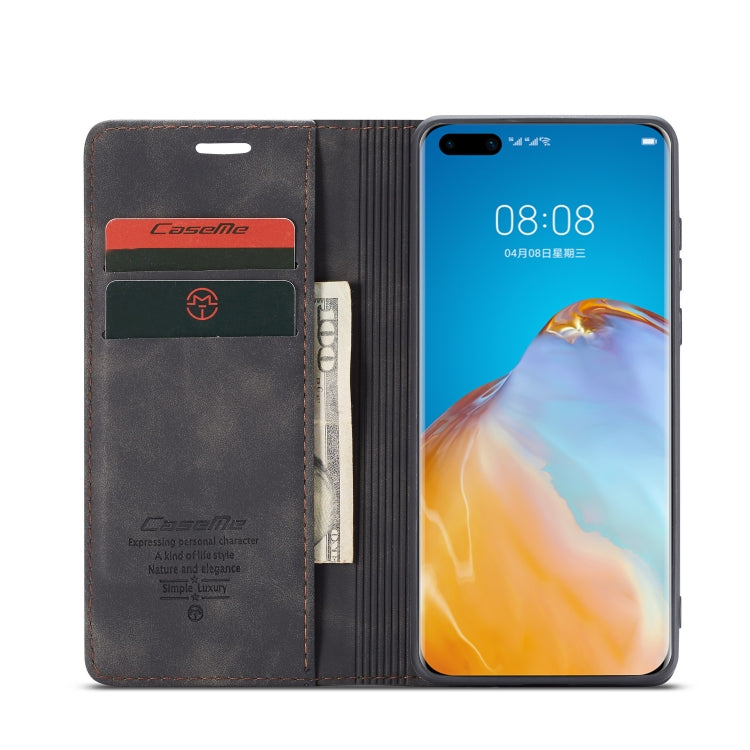For Huawei P40 Pro CaseMe-013 Multifunctional Horizontal Flip Leather Case with Card Slot & Holder & Wallet(Black) - Huawei Cases by CaseMe | Online Shopping South Africa | PMC Jewellery | Buy Now Pay Later Mobicred
