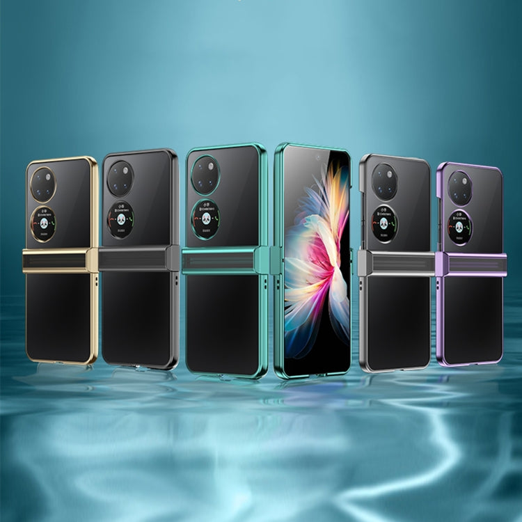 For Huawei P50 Pocket Electroplating PC Full Coverage Shockproof Phone Case(Green) - Huawei Cases by PMC TechLife | Online Shopping South Africa | PMC TechLife | Buy Now Pay Later Mobicred