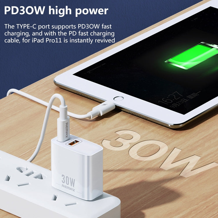 REMAX RP-U82 30W USB+USB-C/Type-C Dual Interface Fast Charger, Specification:US Plug(White) - USB Charger by REMAX | Online Shopping South Africa | PMC Jewellery | Buy Now Pay Later Mobicred