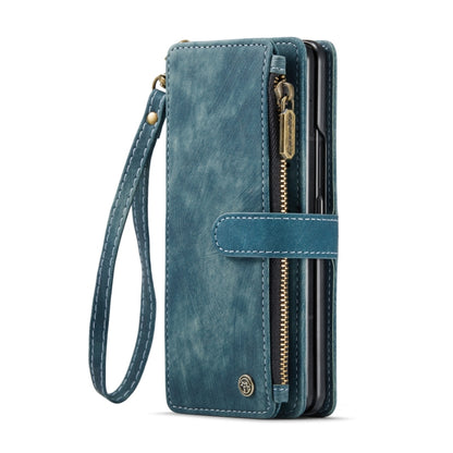 For Samsung Galaxy Z Fold6 5G CaseMe C30 Multifunctional Card Slots Zipper Phone Leather Phone Case(Blue) - Galaxy Z Fold6 5G Cases by CaseMe | Online Shopping South Africa | PMC Jewellery | Buy Now Pay Later Mobicred