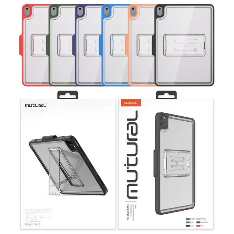 Mutural Transparent Holder Tablet Case For iPad 10.2 2021 / 2020 / 2019 / 10.5(Blue) - free shipping - PMc TechLife - Order now!