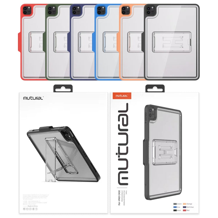 For iPad Pro 11 2022 / 2021 / 2020 / 2018 Mutural Transparent Holder Tablet Case(Blue) - free shipping - PMc TechLife - Order now!