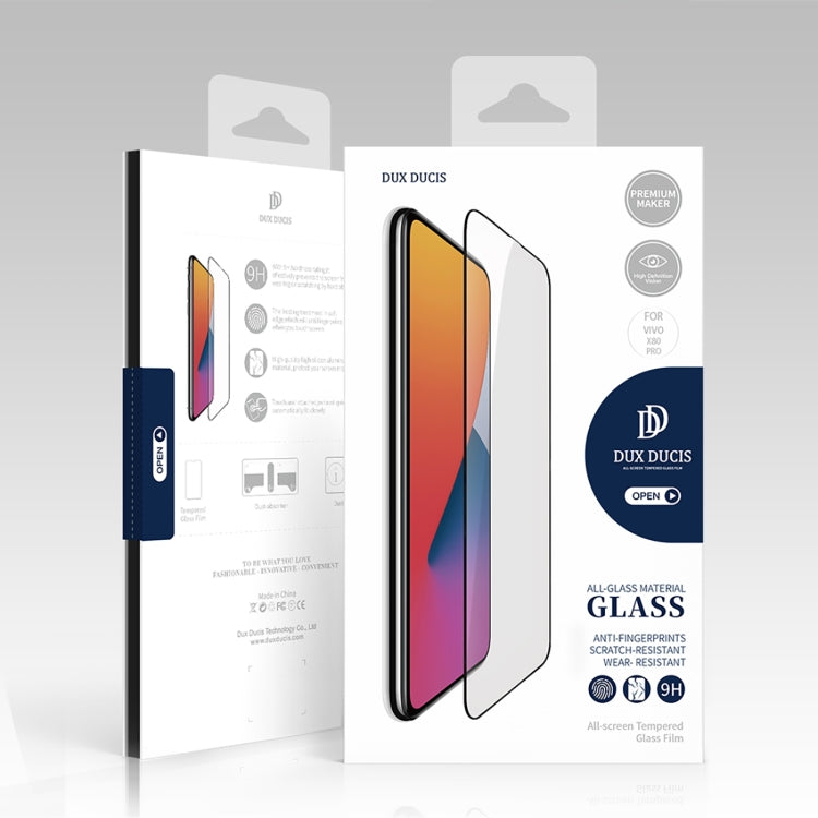 10 PCS For vivo X80 Pro DUX DUCIS 0.33mm 9H Medium Alumina Tempered Glass Film - vivo Tempered Glass by DUX DUCIS | Online Shopping South Africa | PMC Jewellery | Buy Now Pay Later Mobicred