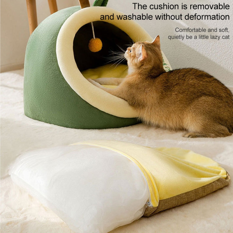 Semi-enclosed Pet Cat and Dog Bed Dog Kennel Pad Pet Supplies, Size:L(Yellow Snail) - Beds by PMC TechLife | Online Shopping South Africa | PMC TechLife | Buy Now Pay Later Mobicred