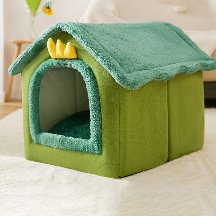 House Type Universal Removable and Washable Pet Dog Cat Bed Pet Supplies, Size:M(Green Dinosaurs) - Pet Houses & Accessories by PMC TechLife | Online Shopping South Africa | PMC TechLife | Buy Now Pay Later Mobicred