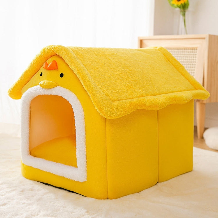 House Type Universal Removable and Washable Pet Dog Cat Bed Pet Supplies, Size:M(Yellow Chick) - Beds by PMC TechLife | Online Shopping South Africa | PMC TechLife | Buy Now Pay Later Mobicred