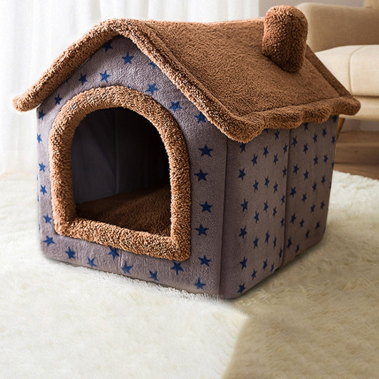 House Type Universal Removable and Washable Pet Dog Cat Bed Pet Supplies, Size:L(Coffee Hut) - Pet Houses & Accessories by PMC TechLife | Online Shopping South Africa | PMC TechLife | Buy Now Pay Later Mobicred