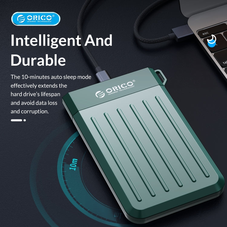 ORICO M25U3-GR 2.5 inch USB 3.0 Micro-B Hard Drive Enclosure(Green) - free shipping - PMC Jewellery - Order now!