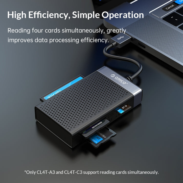 ORICO CL4D-C3 4-in-1 Type-C Multifunction Card Reader(Black) - free shipping - PMC Jewellery - Order now!