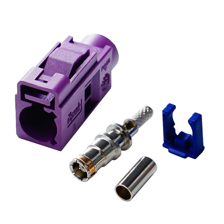 For RG174 Cable Fakra Radio Crimp Female Jack / Plug Connector with Phantom RF Coaxial(Fakra D) - GPS Accessories by PMC TechLife | Online Shopping South Africa | PMC TechLife | Buy Now Pay Later Mobicred