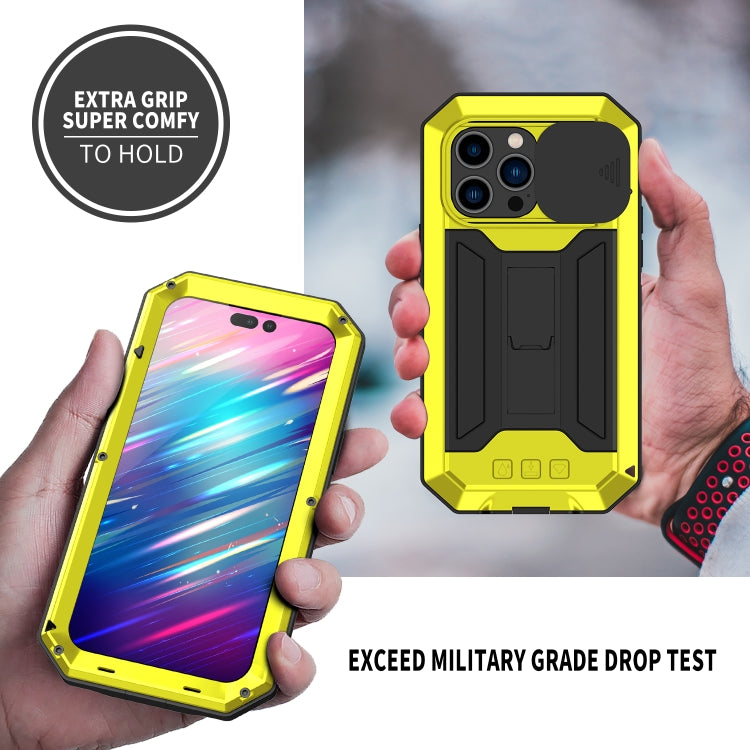 For iPhone 14 Pro R-JUST Shockproof Life Waterproof Dust-proof Case(Yellow) - iPhone 14 Pro Cases by R-JUST | Online Shopping South Africa | PMC Jewellery