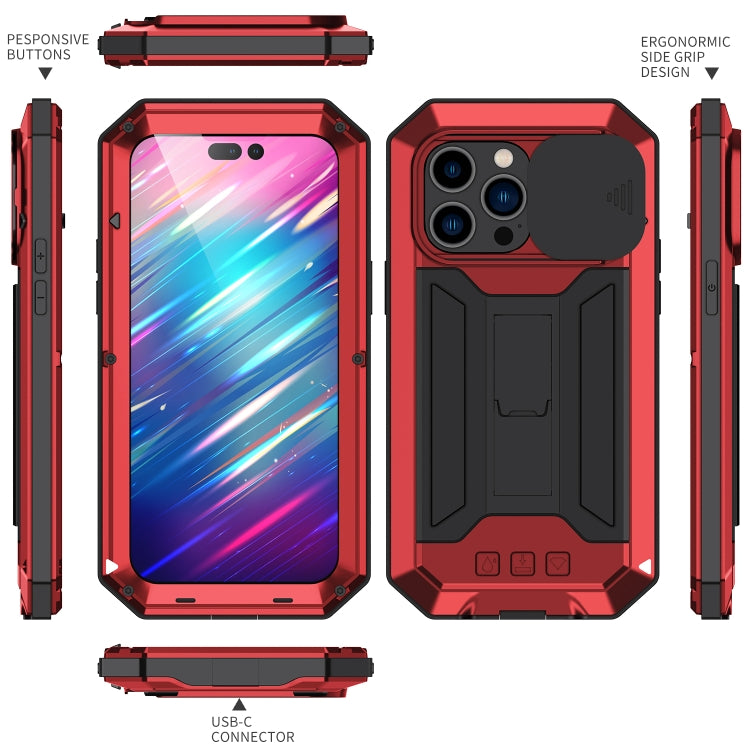 For iPhone 14 Pro R-JUST Shockproof Life Waterproof Dust-proof Case(Red) - iPhone 14 Pro Cases by R-JUST | Online Shopping South Africa | PMC Jewellery