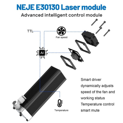 NEJE E30130 5.5W 450nm Laser Engraver Module Kits - DIY Engraving Machines by NEJE | Online Shopping South Africa | PMC Jewellery | Buy Now Pay Later Mobicred