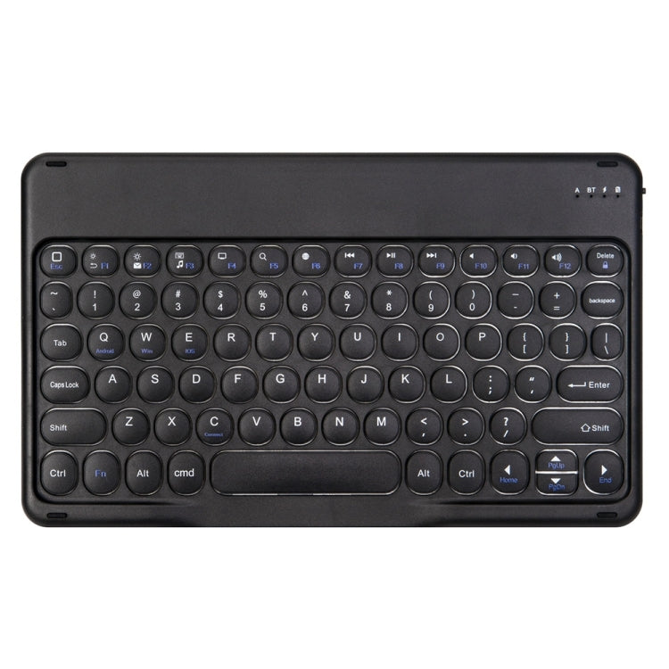 Round Cap Bluetooth Keyboard Leather Case with Pen Slot, without Touchpad For Samsung Galaxy Tab S7(Black+Black Keyboard) - Samsung Keyboard by PMC Jewellery | Online Shopping South Africa | PMC Jewellery