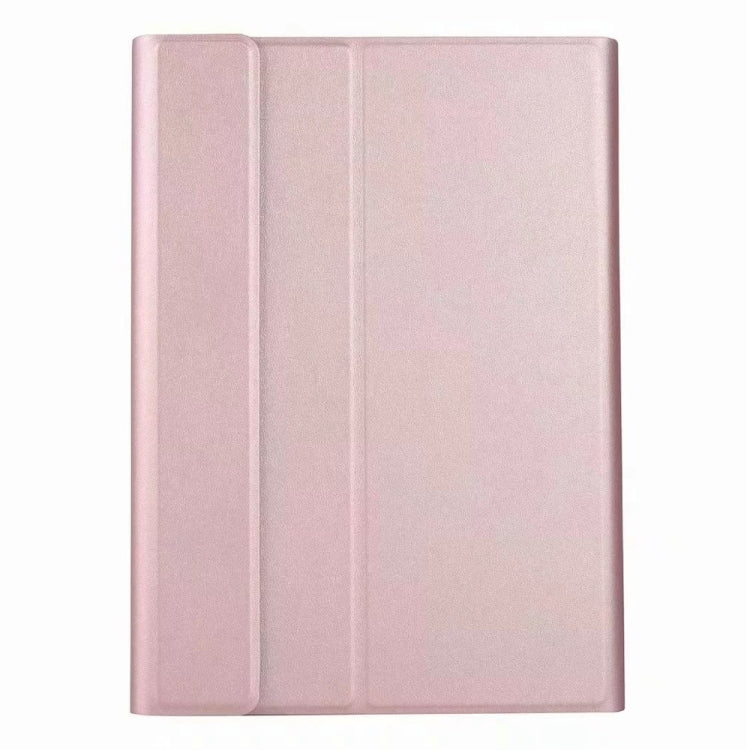 Round Cap Bluetooth Keyboard Leather Case with Pen Slot, without Touchpad For Samsung Galaxy Tab A7 10.4 2020(Rose Gold+White Keyboard) - Samsung Keyboard by PMC TechLife | Online Shopping South Africa | PMC TechLife