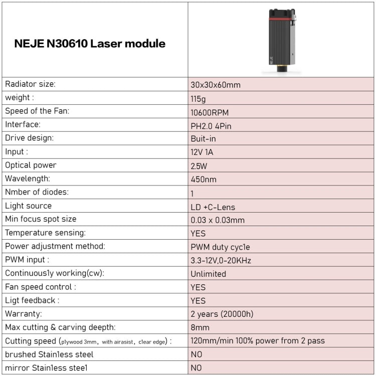 NEJE MASTER 3 Laser Engraver with N30610 Laser Module(US Plug) - DIY Engraving Machines by NEJE | Online Shopping South Africa | PMC Jewellery