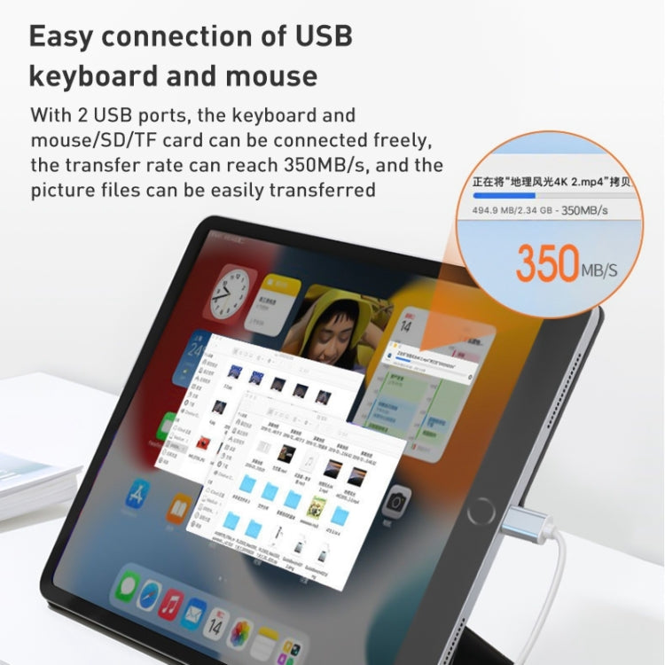 5 in 1 Type-C to SD / TF Card Slot + 3 USB Ports Multifunctional Docking Station HUB(Grey) - Card Reader by PMC Jewellery | Online Shopping South Africa | PMC Jewellery | Buy Now Pay Later Mobicred