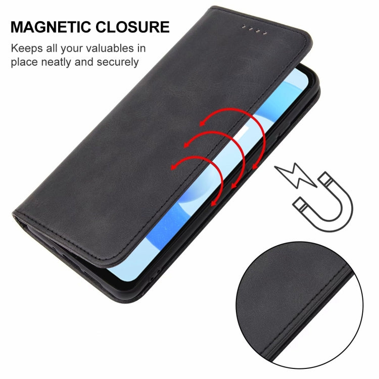 For Realme C11 2021 Magnetic Closure Leather Phone Case(Black) - Realme Cases by PMC Jewellery | Online Shopping South Africa | PMC Jewellery | Buy Now Pay Later Mobicred