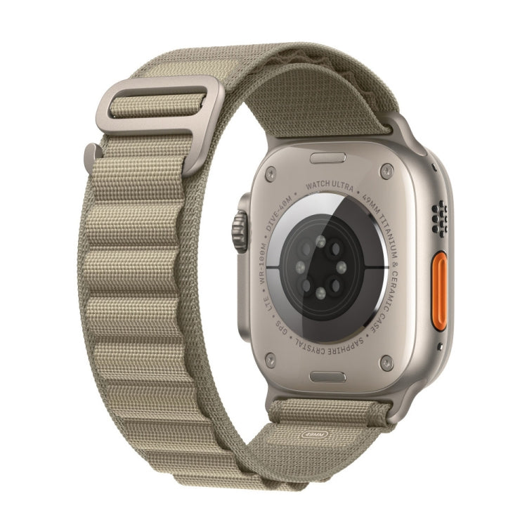 Nylon Loop Watch Band For Apple Watch Ultra & Ultra 2 49mm / Series 9&8&7 45mm / SE 2&6&SE&5&4 44mm(Olive) - free shipping - PMC Jewellery - Order now!