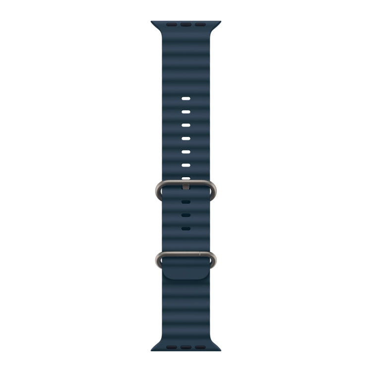 Ocean Silicone Watch Band For Apple Watch Ultra & Watch Ultra 2 49mm / Series 9&8&7 45mm / SE 3&SE 2&6&SE&5&4 44mm (Blue) - Watch Bands by PMC TechLife | Online Shopping South Africa | PMC TechLife